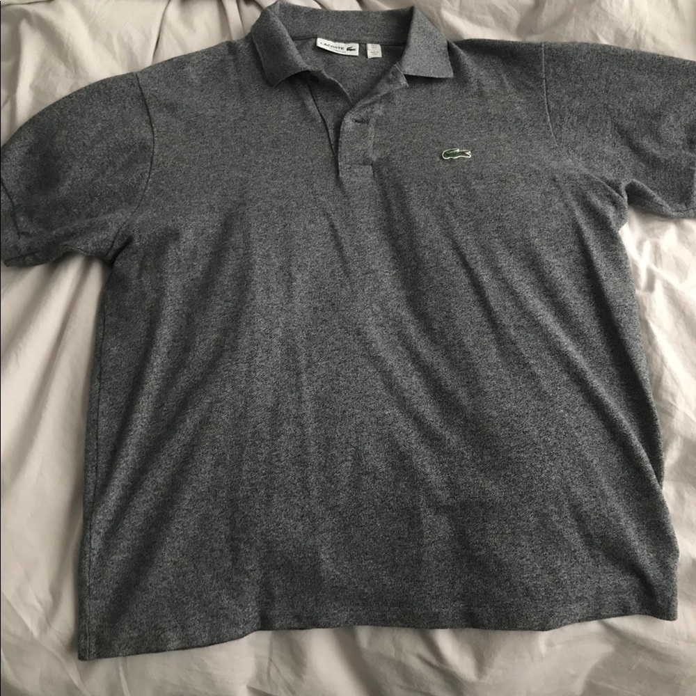 Gray Lacoste polo size L